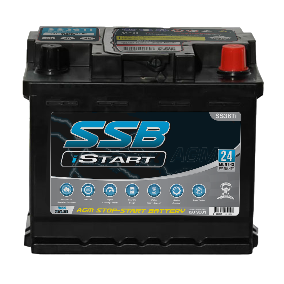 SS36Ti SSB Stop Start VRLA (AGM) Battery