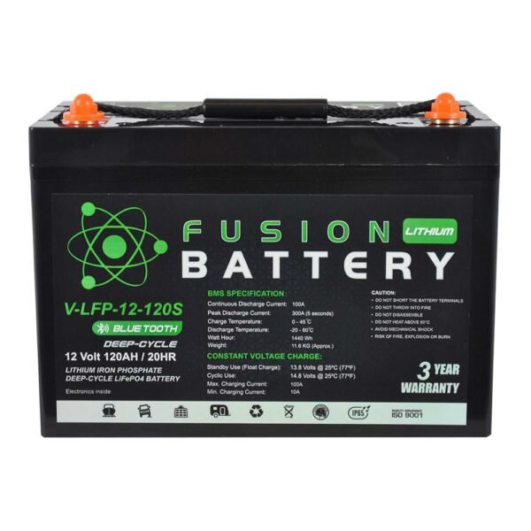 V-LFP-12-120S Fusion Lithium 12V Deep Cycle Battery