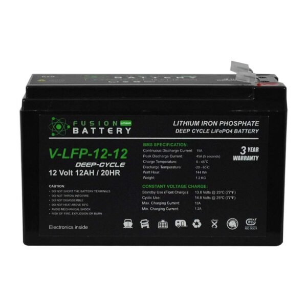 V-LFP-12-12 Fusion Lithium 12V Deep Cycle Battery