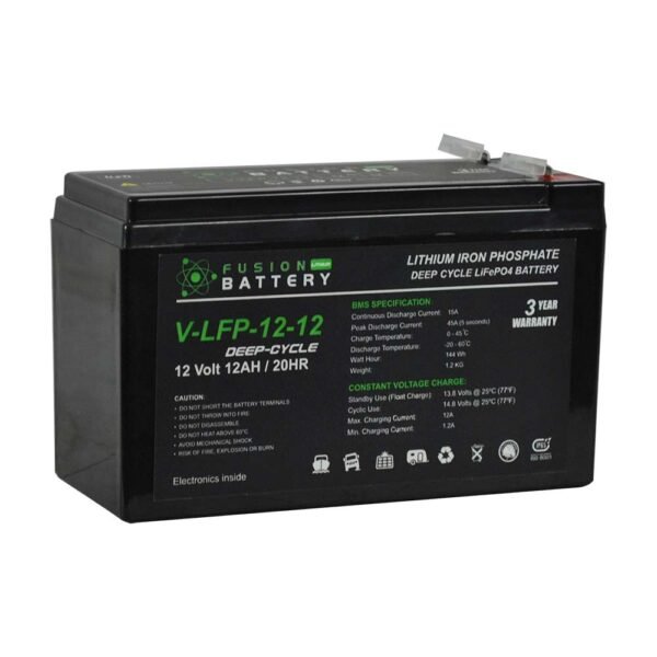 V-LFP-12-12 Fusion Lithium 12V Deep Cycle Battery
