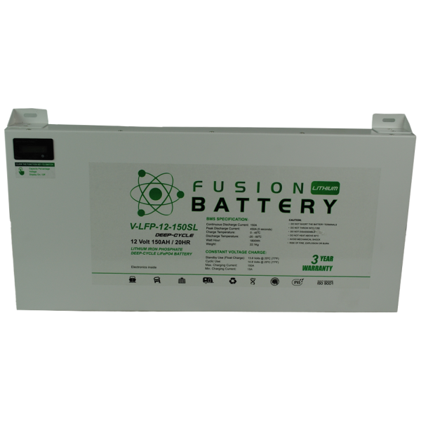 V-LFP-12-150SL Fusion Lithium Slim line 12V Deep Cycle Battery