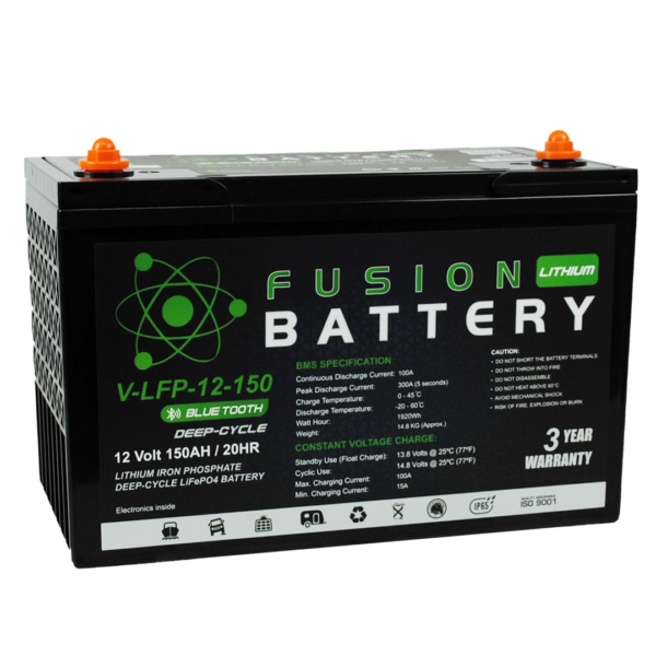 V-LFP-12-150 Fusion Lithium 12V Deep Cycle Battery
