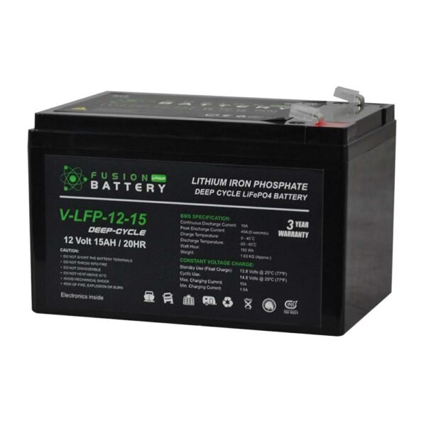 V-LFP-12-15 Fusion Lithium 12V Deep Cycle Battery
