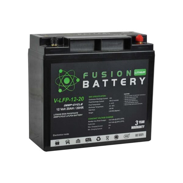 V-LFP-12-20 Fusion Lithium 12V Deep Cycle Battery