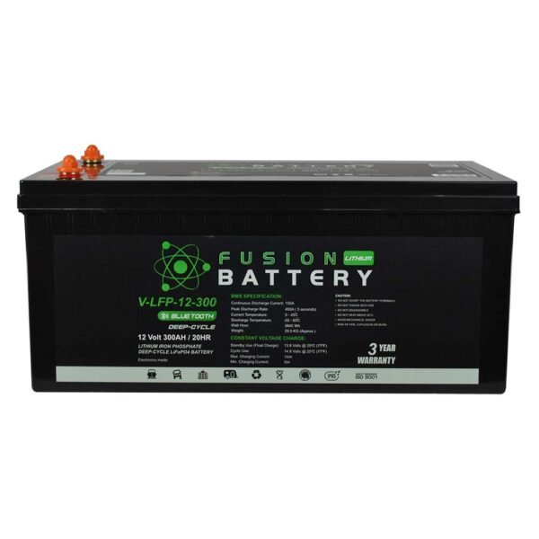 V-LFP-12-300 Fusion Lithium 12V Deep Cycle Battery