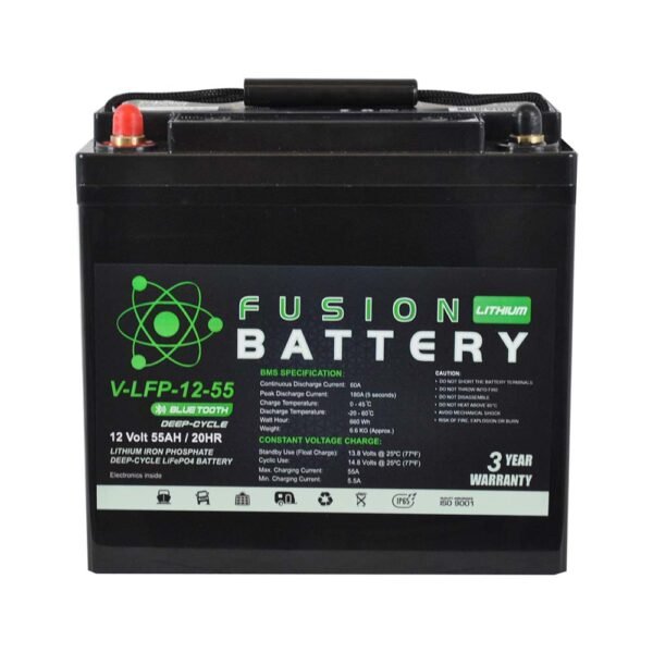 V-LFP-12-55 Fusion Lithium 12V Deep Cycle Battery
