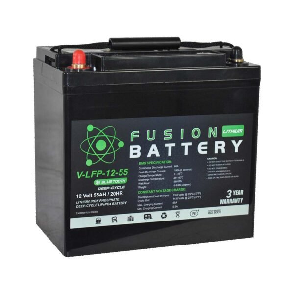 V-LFP-12-55 Fusion Lithium 12V Deep Cycle Battery