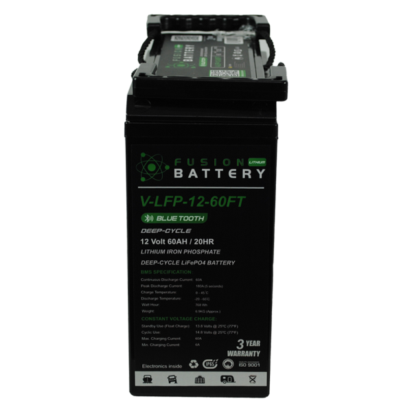 V-LFP-12-60FT Fusion Lithium Slim line 12V Deep Cycle Battery