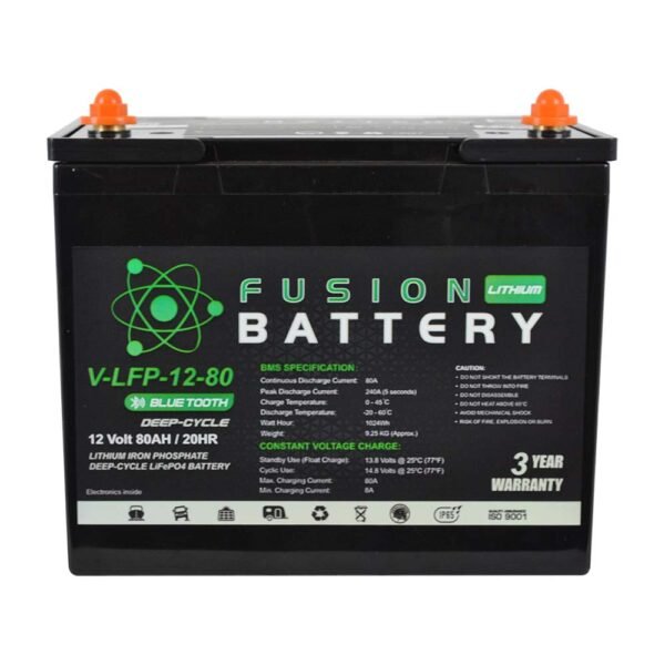 V-LFP-12-80 Fusion Lithium 12V Deep Cycle Battery