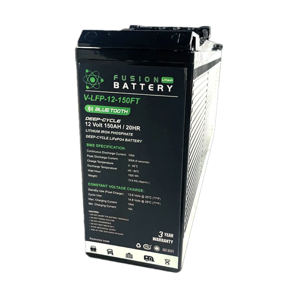 V-LFP-12-150FT Fusion Lithium Slim line 12V Deep Cycle Battery