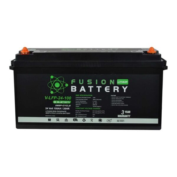 V-LFP-24-100 Fusion Lithium 24V Deep Cycle Battery